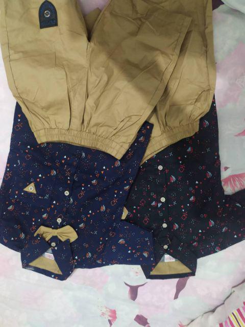 Setelan Kemeja Motif Garis Kotak [ Harga Termurah ]