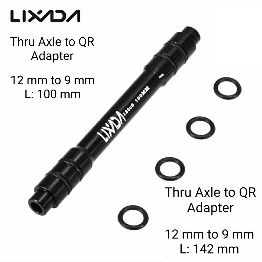 LIXADA Thru axle adapter 100mm12 TA QR 9mm12x100 to 9x100 12x142 142mm