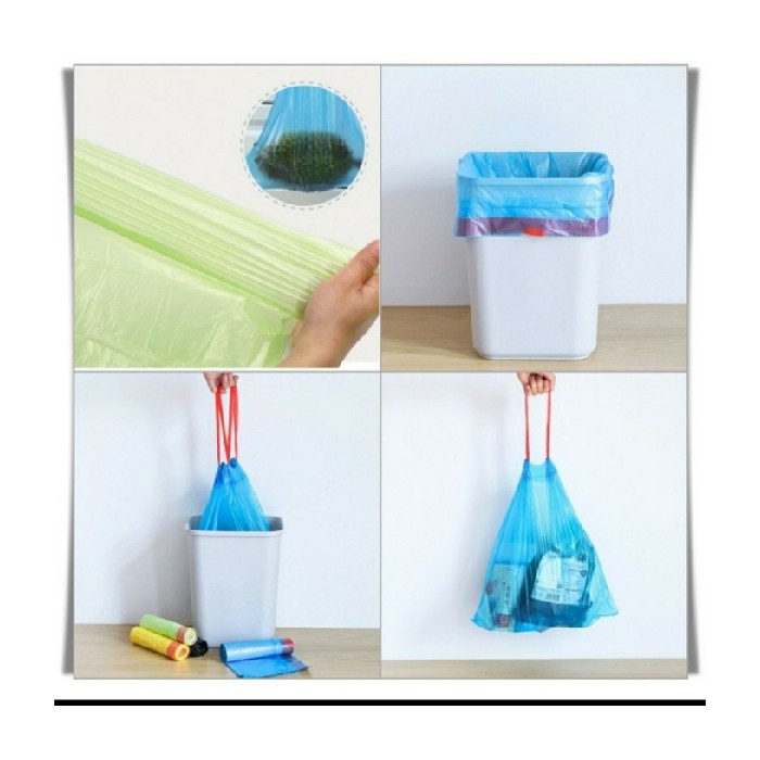 

Murah Plastik Kantong Hitam Roll RT004 Tali Kresek Rumah Gulungan - Promo Sampah Tangga