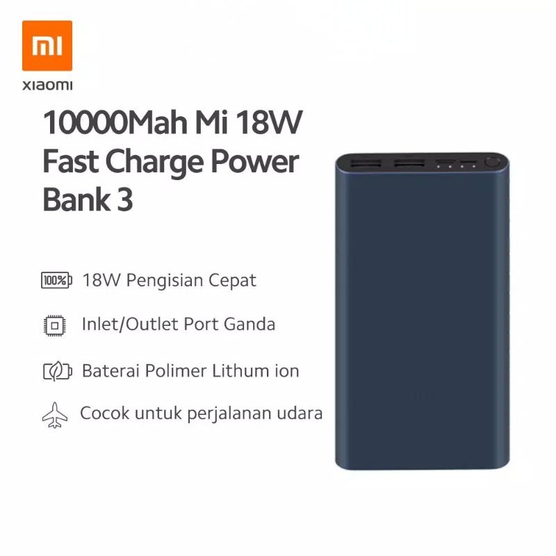 POWERBANK XIAOMI Xiaomi Mi 18W Fast Charge Powerbank 3