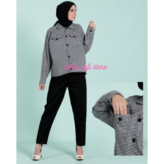 Crop Top Kemeja Wanita Motif Kotak-Kotak Kecil. Kardigan Murah Kardigan Terlaris Kemeja Murah Kemeja Gaul Kemeja Crop Top Muslimah Kemeja Keren Atasan Wanita Termurah Terbaru Dan Terlaris Kemeja Anak Muda Bahan Adem Nyaman Dipakai Katun Premium.