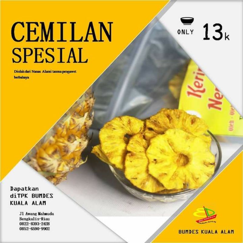 

Pineapple Crown Keripik Nenas 100 Gram BUMDes Kuala Alam