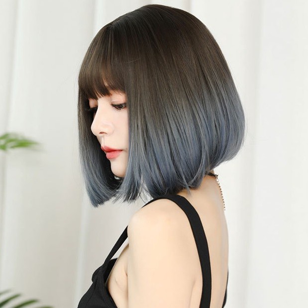 WDA-22 wig daily jepang gradasi abu gray rambut palsu pendek