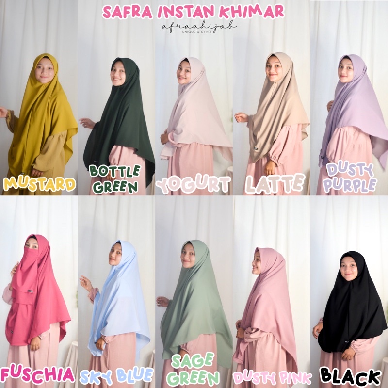1 KHIMAR INSTAN SAFRA & CADAR by.Afraahijab | KHIMAR INSTAN SYARI | KHIMAR INSTAN MURAH-1