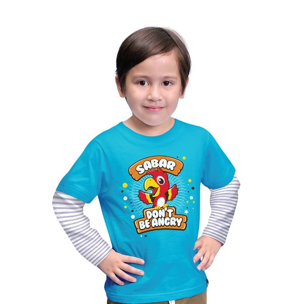 Kaos Anak Afrakids AF171 &quot;Sabar Don't Be Angry&quot; Lengan Panjang