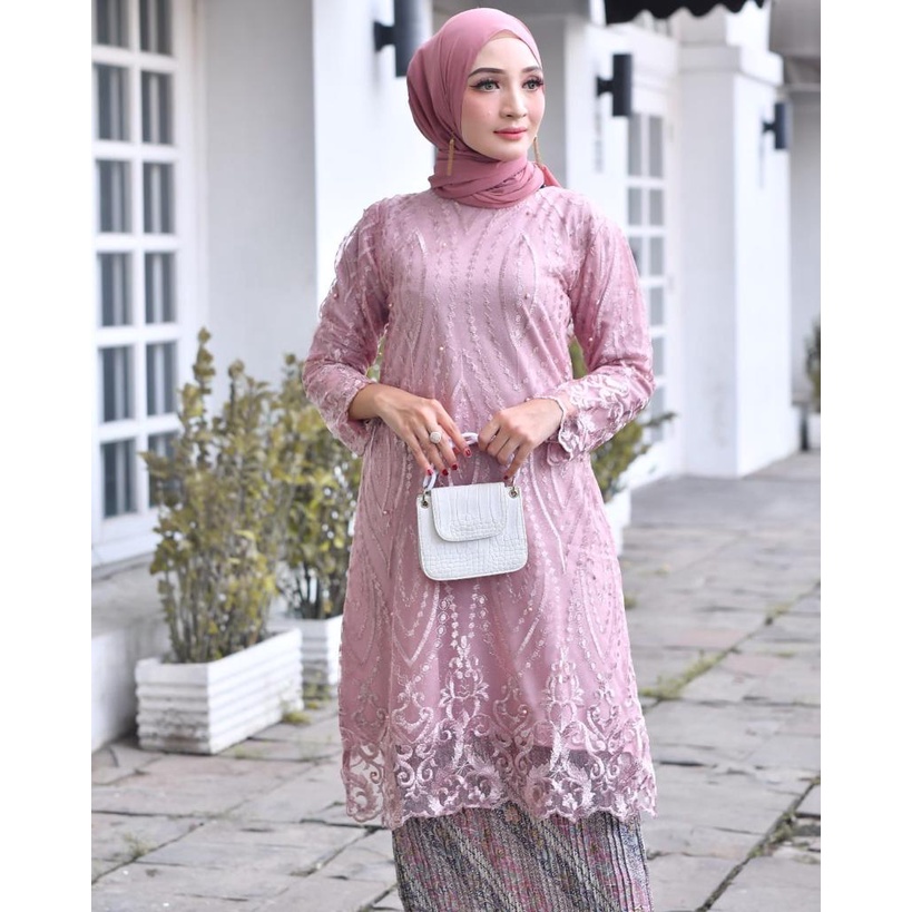 Kadai.baju / Kebaya tunik wisuda / Kebaya modern wanita / Kebaya brukat jumbo Size M L XL XXL