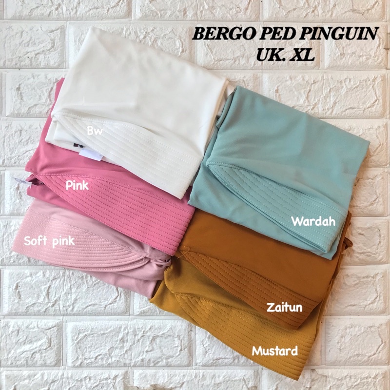 HIJAB JILBAB BERGO PED PINGUIN UKURAN L Dan XL