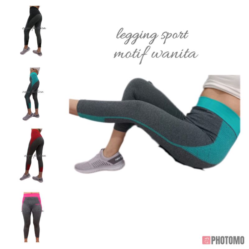 Legging wanita motif import 7/8 legging wanita legging olahraga legging wanita logo sport celana wan