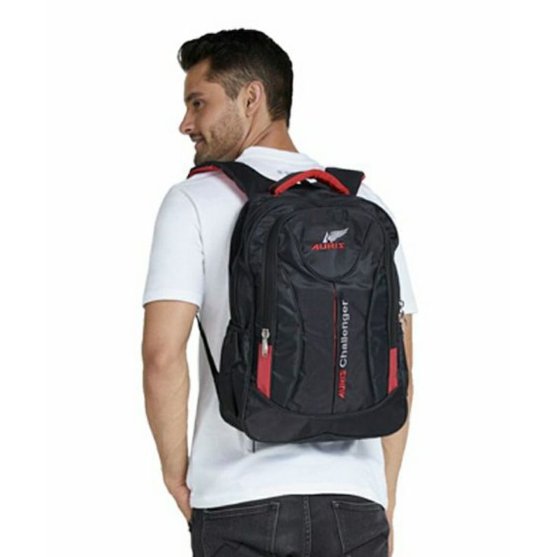 Auris Tas Ransel Sekolah Free Rain Cover Tas Punggung Anak Laki Cowok Backpack 43111 Auris Original