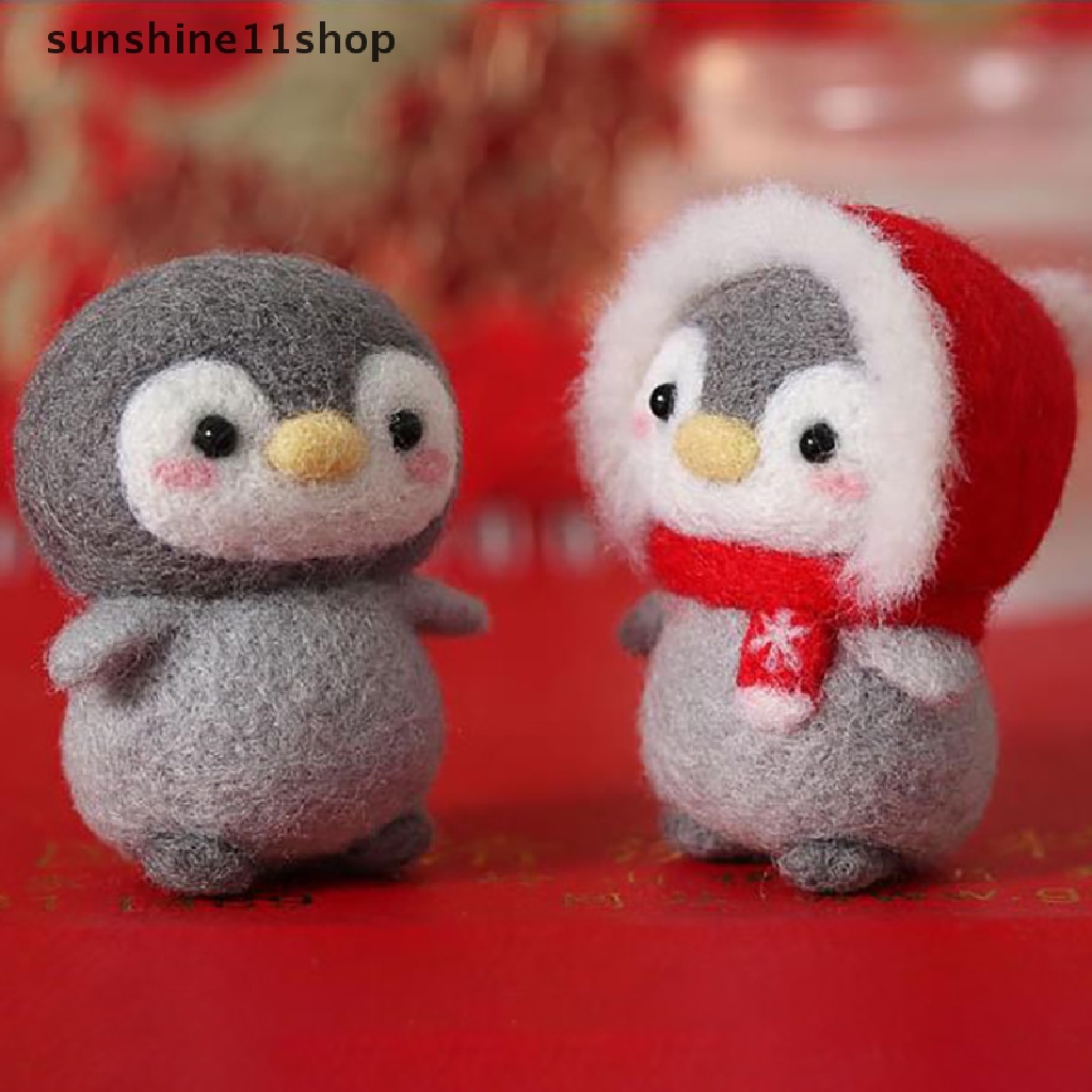 Sho Mainan Boneka Penguin Wol Felt Handmade DIY