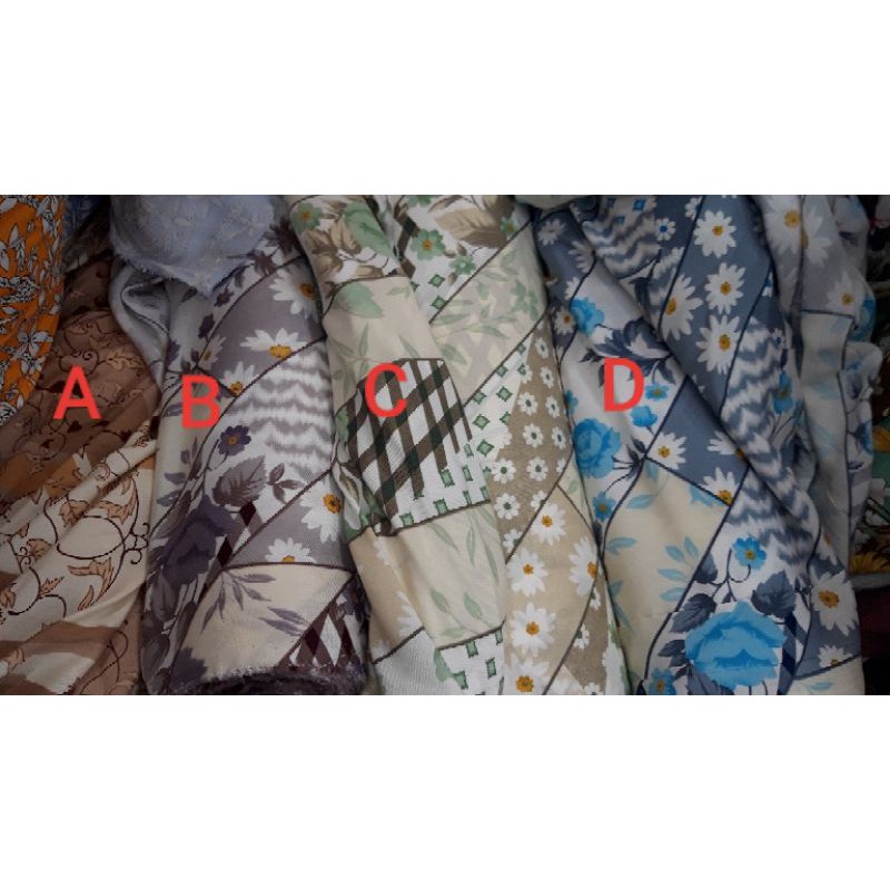 Bahan Kain KATUN RAYON / Kain Rayon Print / RAYON MOTIF TERMURAH