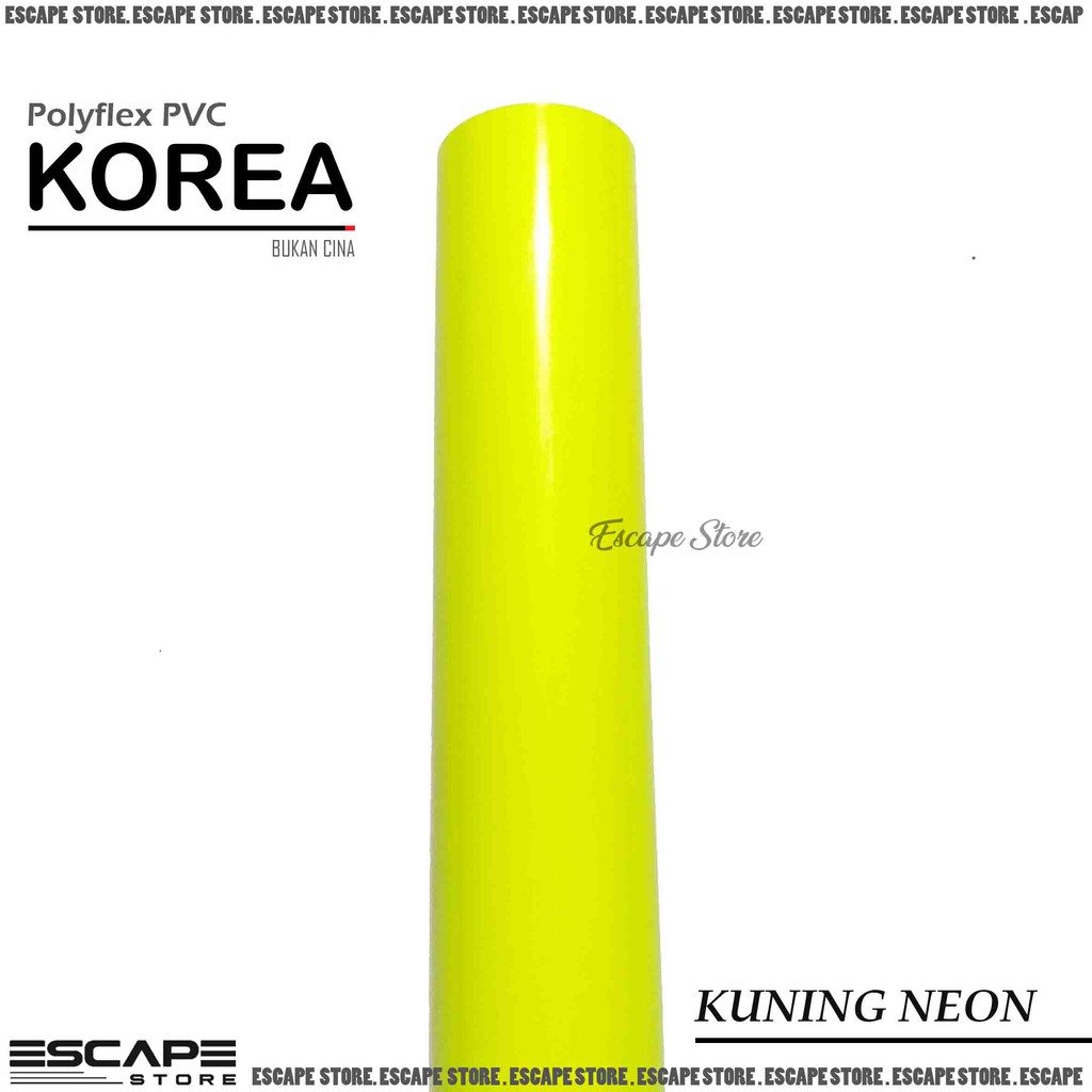 Polyflex PVC Korea . Poliflex PVC Korea Meteran Murah - Kuning Neon