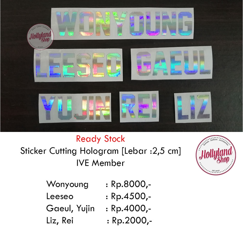 

Sticker Cutting Hologram - IVE Member