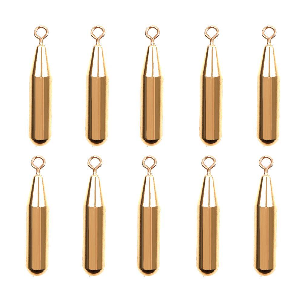 Wonder 10Pcs Tembaga Memancing Memimpin Jatuh 3.5 /5 /7 /10/12g Berat Tungsten Pemberat Berat Tambahan Sinker