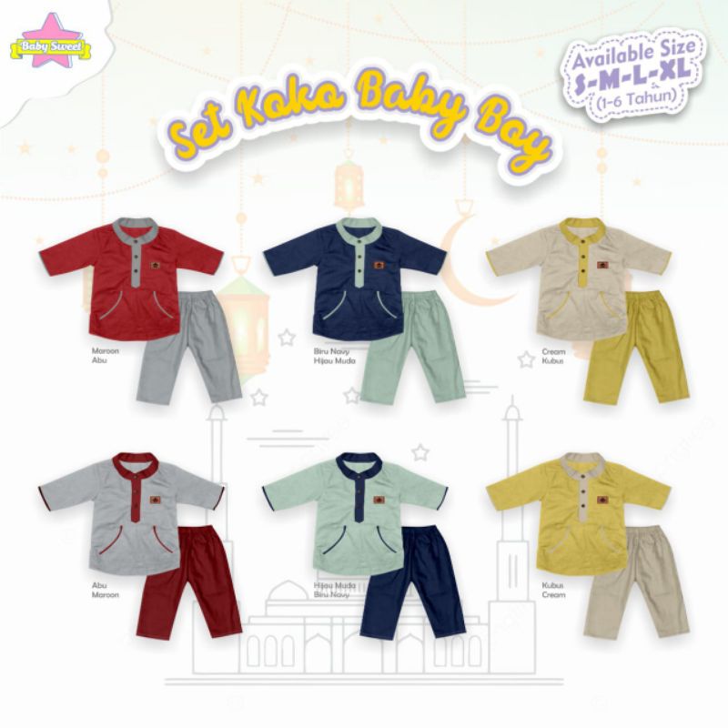 Set Koko Baby Boy / Set Koko anak / Baju Koko anak / baju Koko lebaran anak