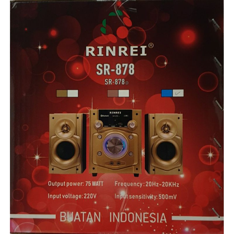 Speaker Karaoke Rinrei SR878D + Bonus MIC / Speaker Bluetooth Radio