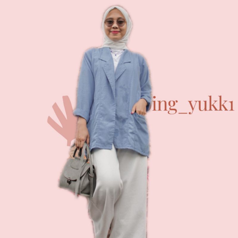 BAJU WANITA-BLAZER WANITA // atasan wanita // blouse // blazer denim // murah