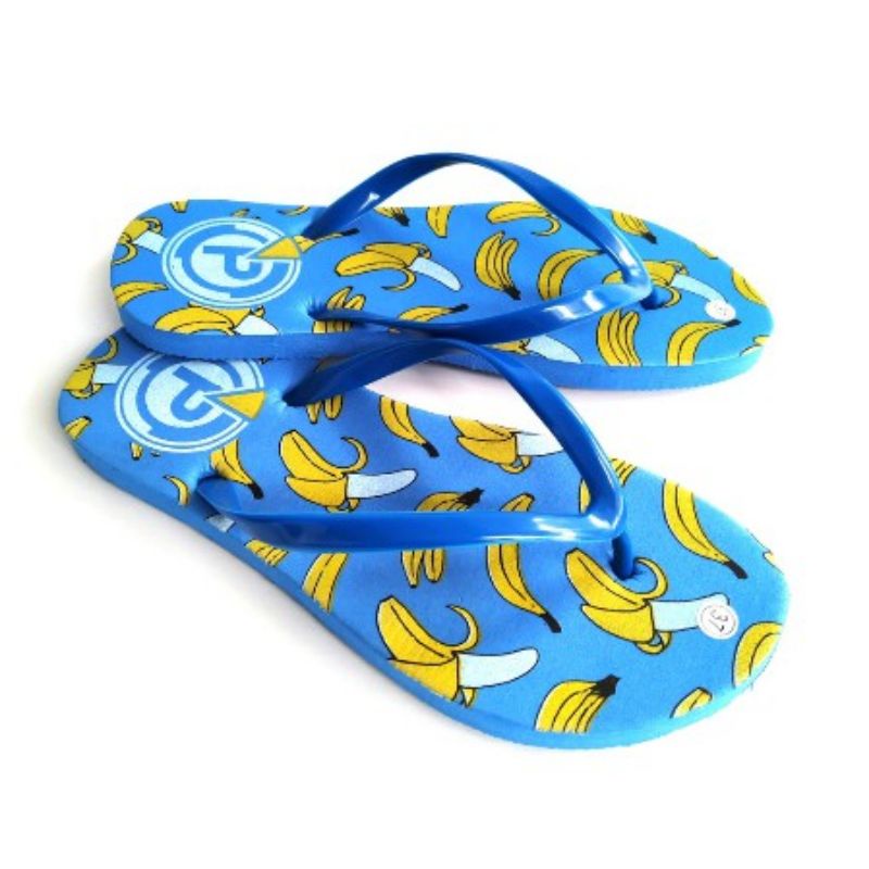 SANDAL JEPIT WANITA MOTIF BANANA - SANDAL JEPIT FLAT - SANDAL MOTIF