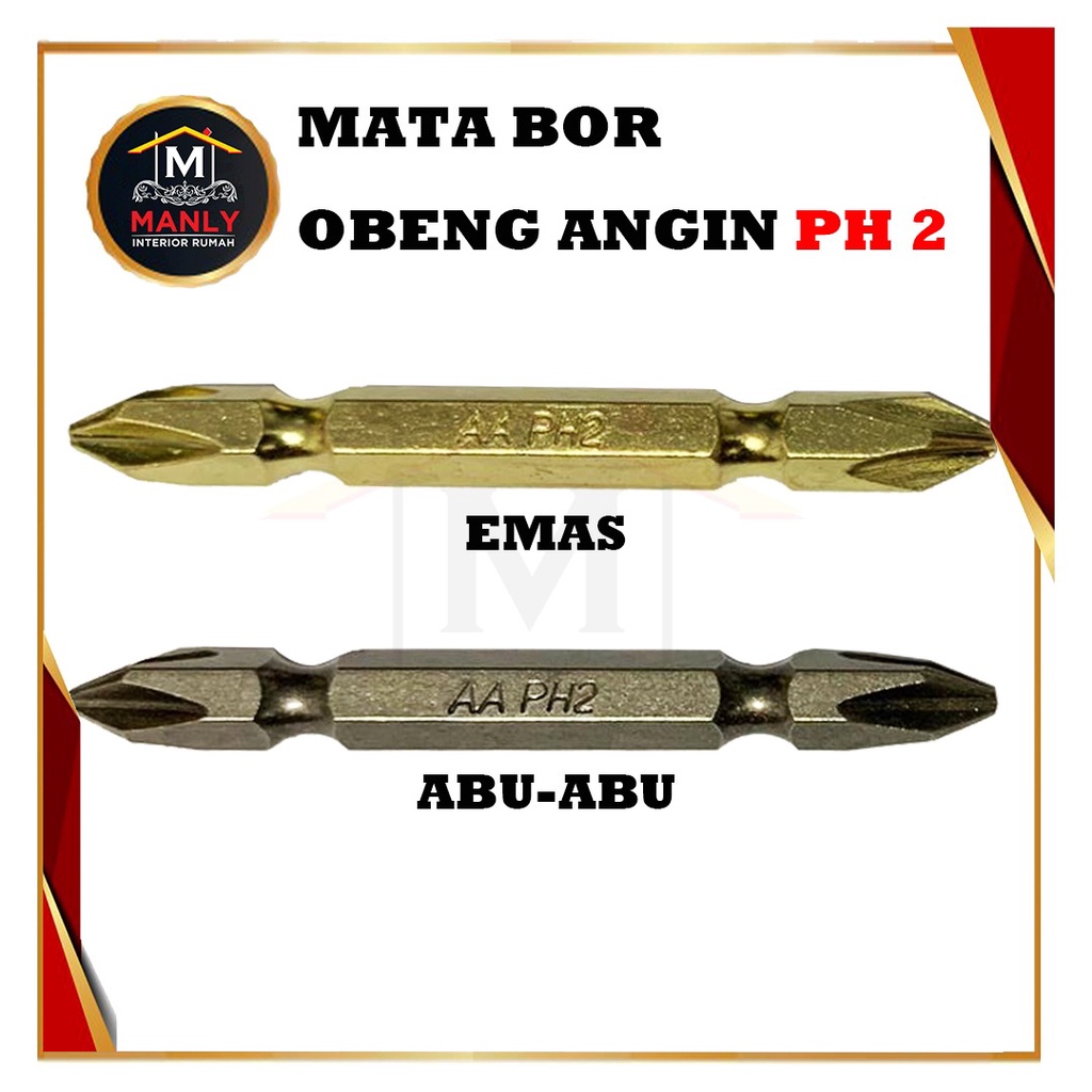 Mata Bor Obeng Angin PH2 (+) Mata Obeng Gypsum Mata Obeng Angin Sekrup PH2 (+)