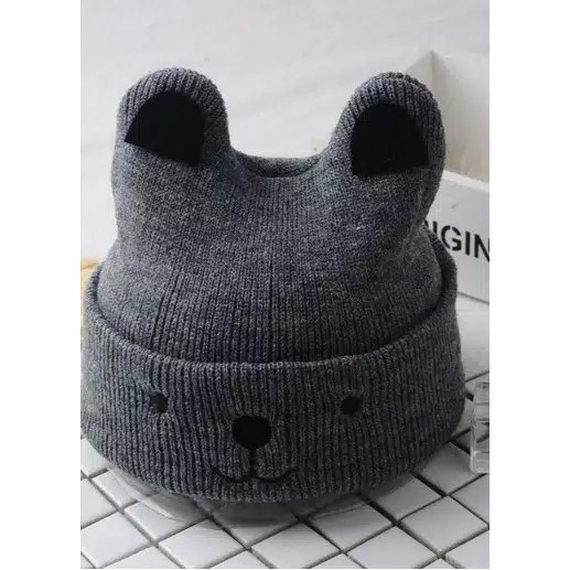 Topi Doggy Rajut - Topi Kupluk Unisex - Topi Bayi - Topi Kupluk Rajut  Bayi Telinga Doggy