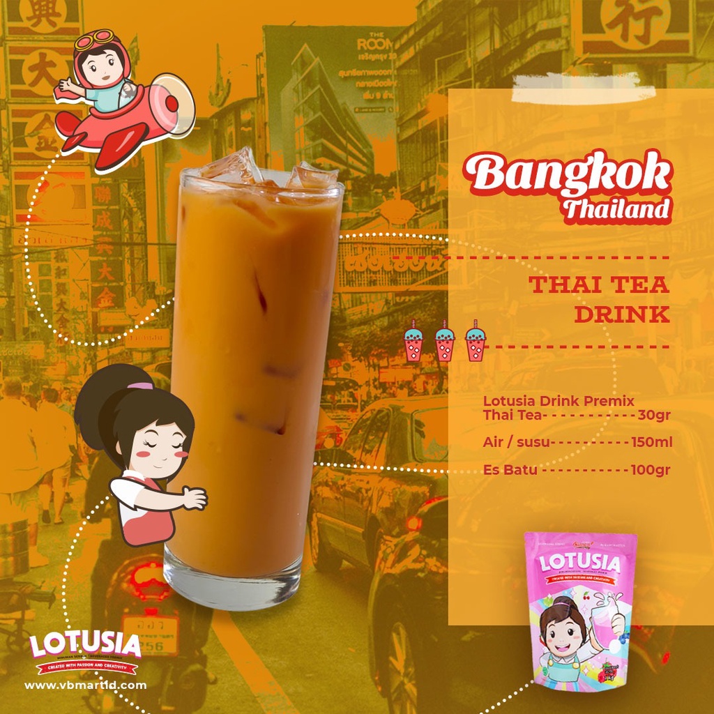 1 kg LOTUSIA Thai Tea Drink Premix