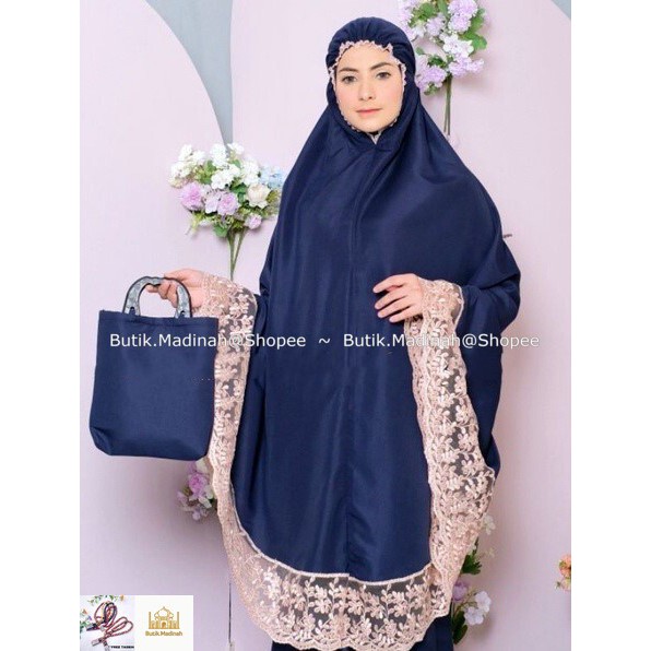 BUTIK.MADINAH MUKENA DEWASA SELEENA ALMIRA SERIES RENDA MEWAH