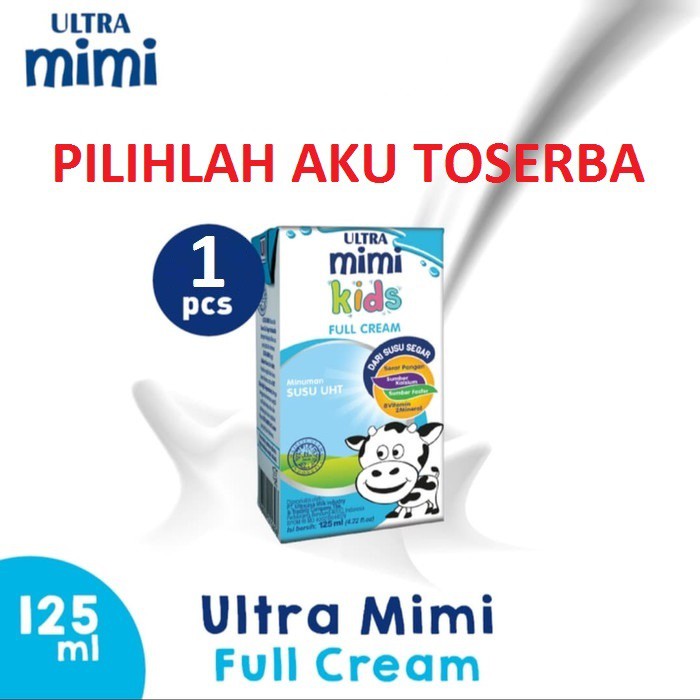 Susu Ultra Mimi Kids FULL CREAM 125 ml -  (HARGA SATUAN)