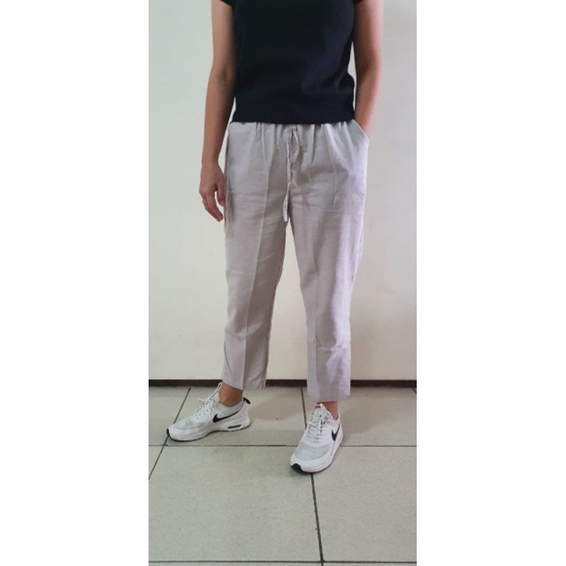 Celana Santai 7/8 Celana Santai Linen Celana 7/8 Celana Jegging 7/8