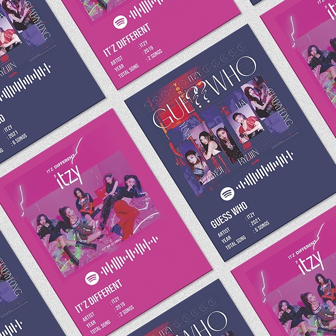 Kpop Spotify Poster A5 - ITZY