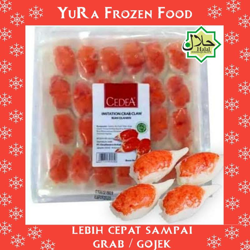 Crab Claw CEDEA 450gr Olahan Ikan Rasa Kepiting Makanan Halal Enak Yura Frozen Food Murah