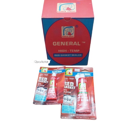 

LEM GASKET MERAH RED GASKET SEALER HI TEMP GENERAL LUSINAN ISI 12