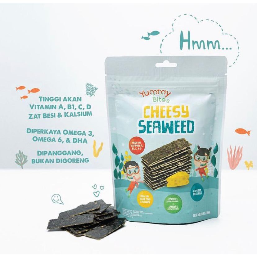 homimart I YUMMY BITES Cheesy Seaweed 20 gr / Snack Cemilan Anak Jajanan Bayi