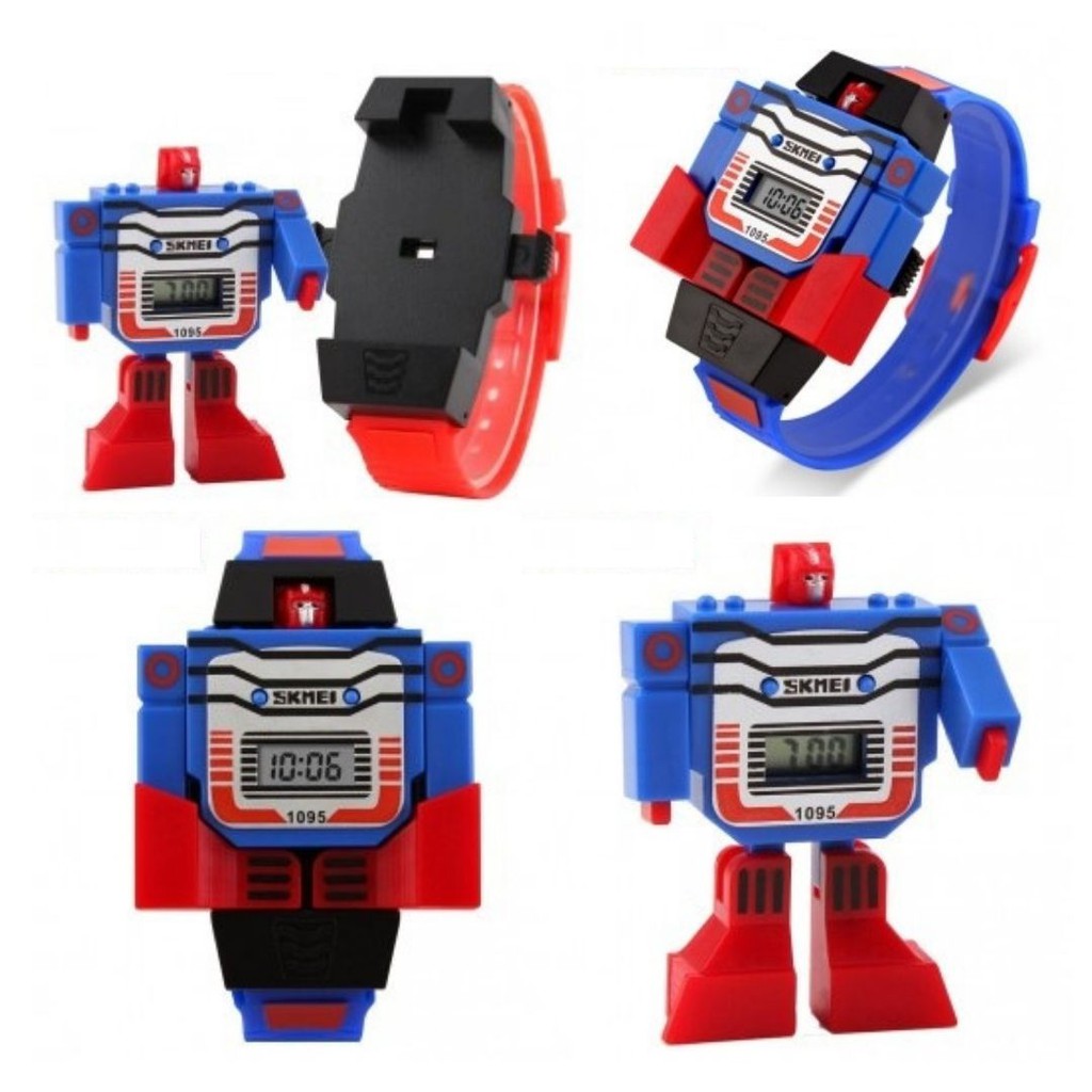 Original Jam Tangan Robot Digital Anak Transformer Bisa Dilepas  111102