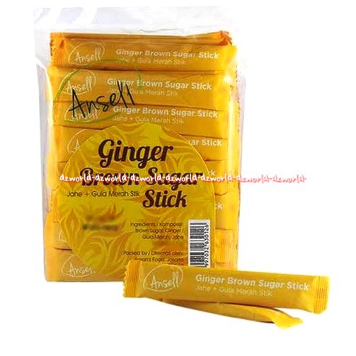 Ansell Ginger Brown Sugar Stick Jahe Gula Merah Sachets 60sticks Ansel