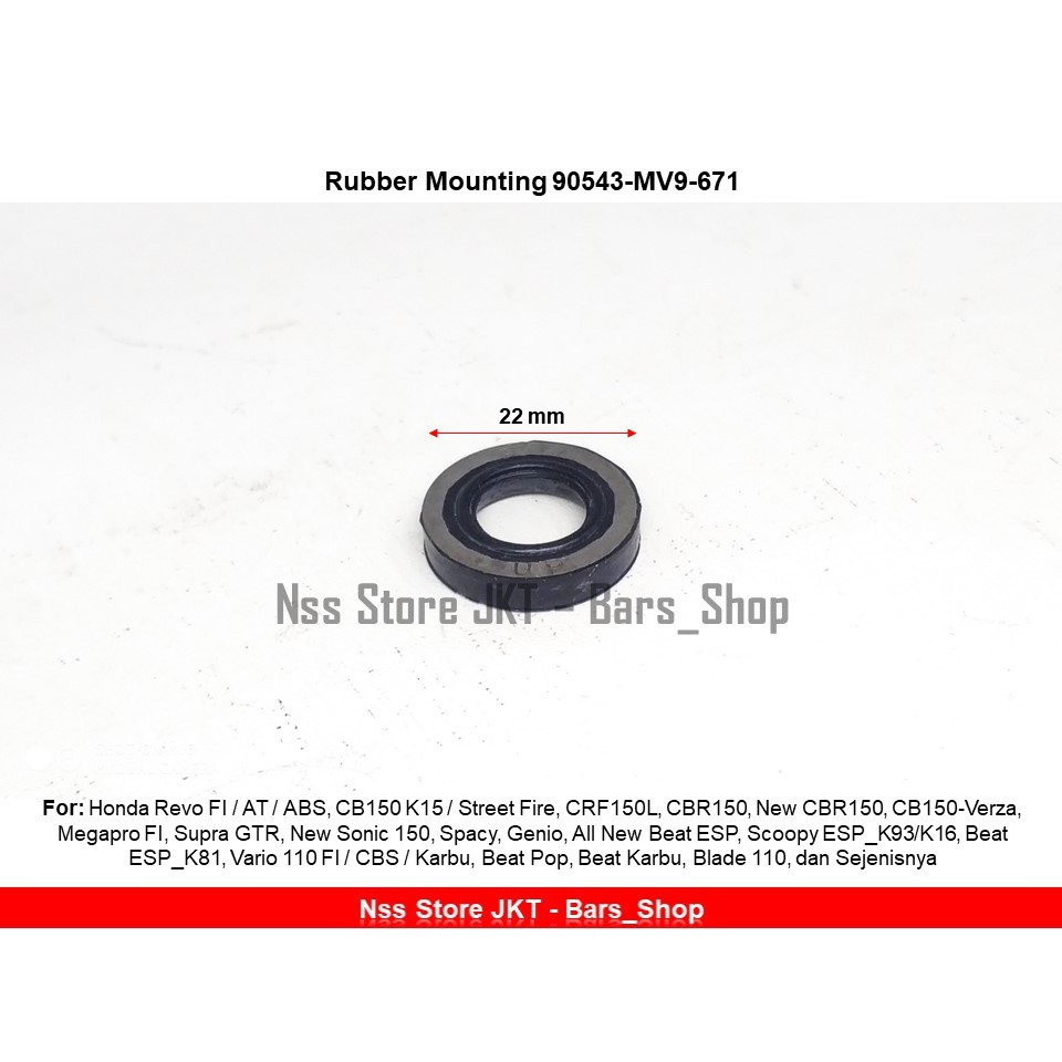 Seal Oring Baut Tutup Cover Klep Revo Blade Beat Vario Megapro Verza Rubber Mounting 90543-MV9-671