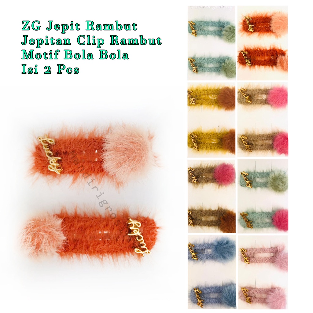 Jepit Clip Rambut *ZG Jepit Rambut*Motif  Imut *Aksesorias Rambut Isi 2 Pcs