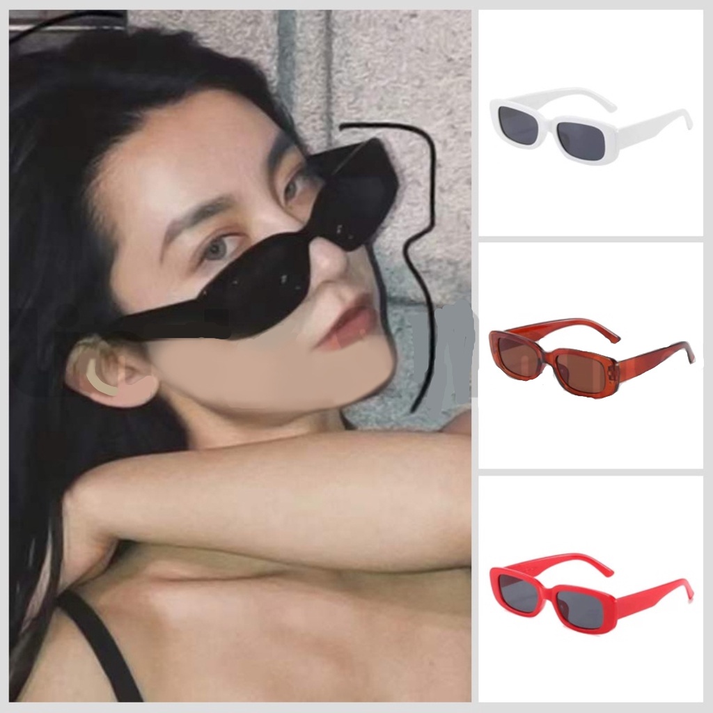 Kacamata Retro Gladys Frame Kotak Glasses - Kacamata Hitam Wanita Fashion Retro Vintage Sunglasses Korean Import