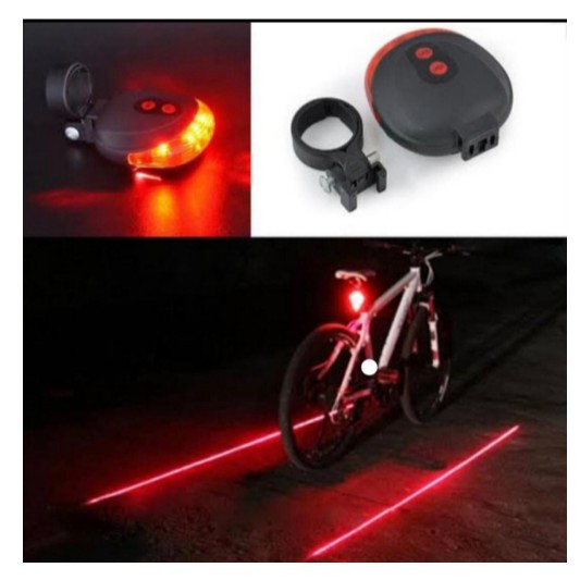 Lampu Sepeda LED LASER / Lampu Belakang Sepeda LED LASER