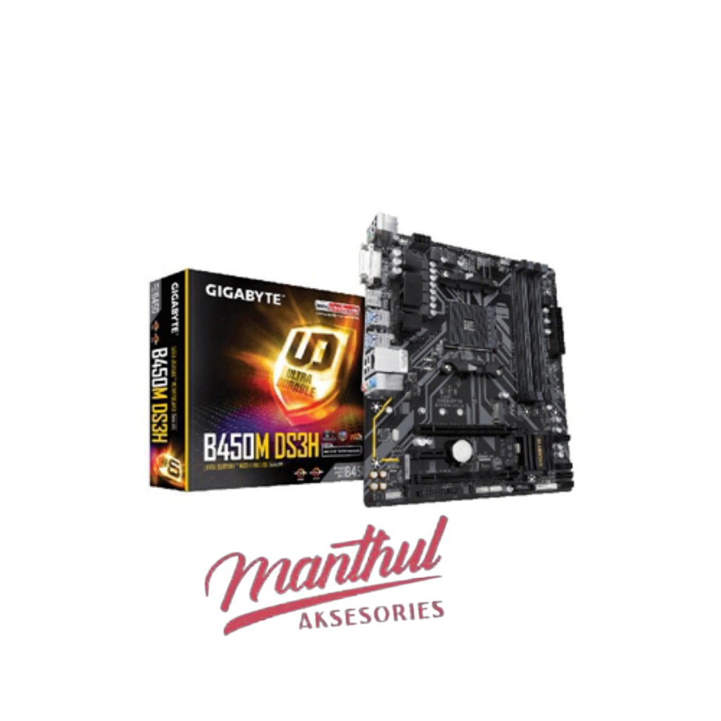 GIGABYTE B450M DS3H AMD AM4 MOTHERBOARD