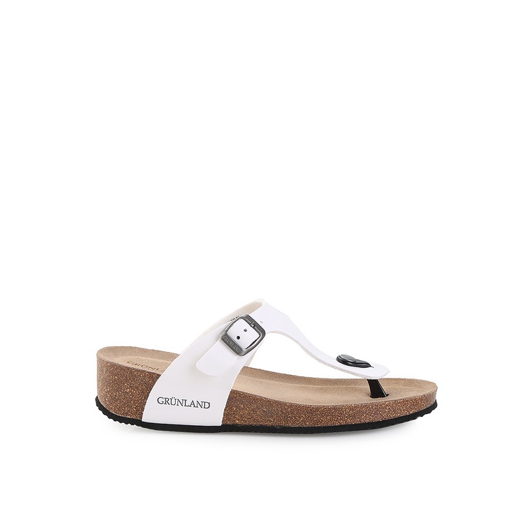 SANDAL JEPIT KULIT GRUNLAND WANITA ORIGINAL FLAT CASUAL PUTIH GRW05