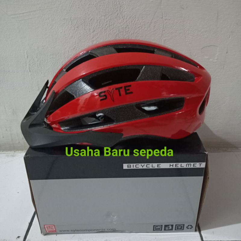 helm sepeda syte pacific lampu belakang