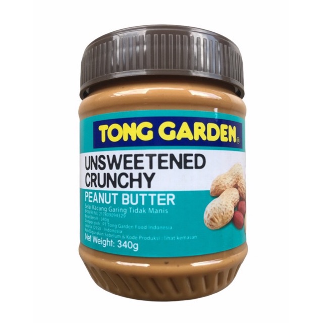 Tong Garden Unsweetened Crunchy Peanut Butter 340g