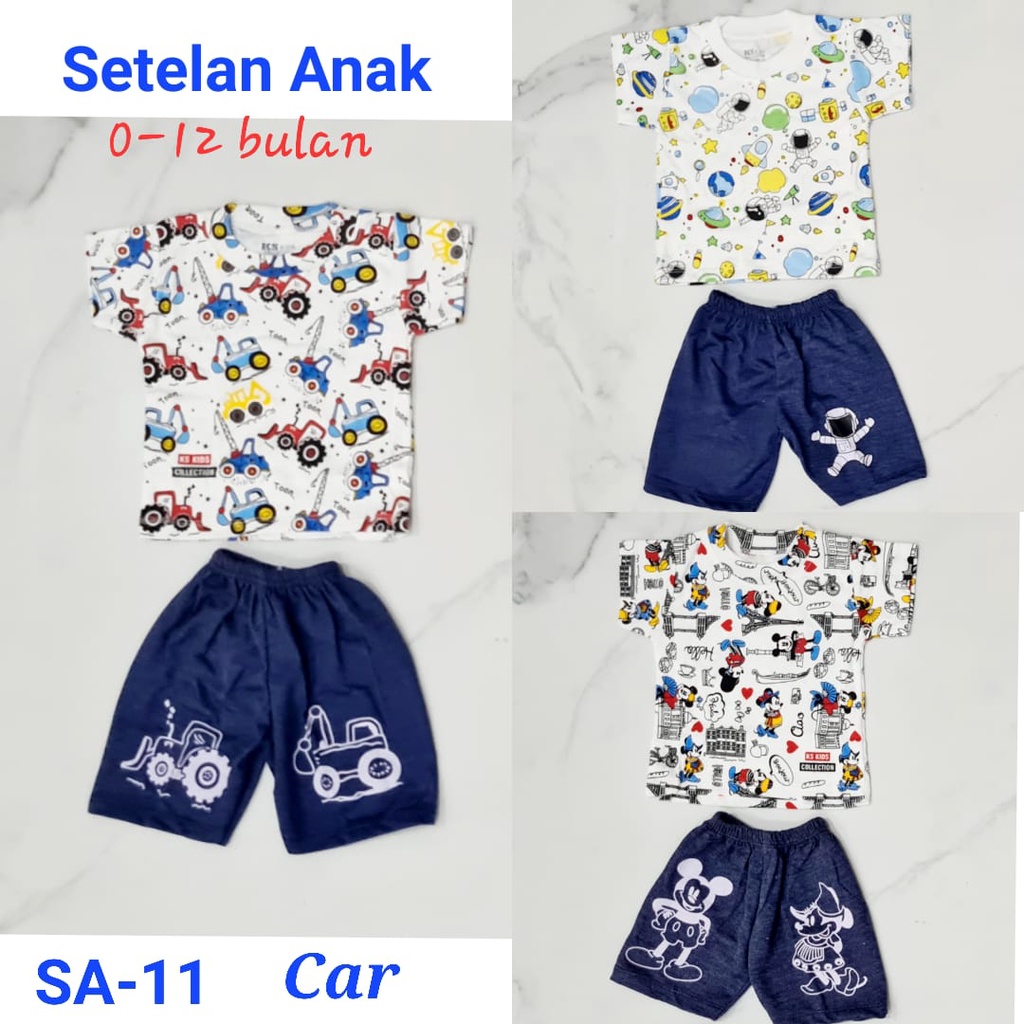 Setelan bayi print laki-laki perempuan SA-11 setelan bayi newborn setelan bayi baru lahir