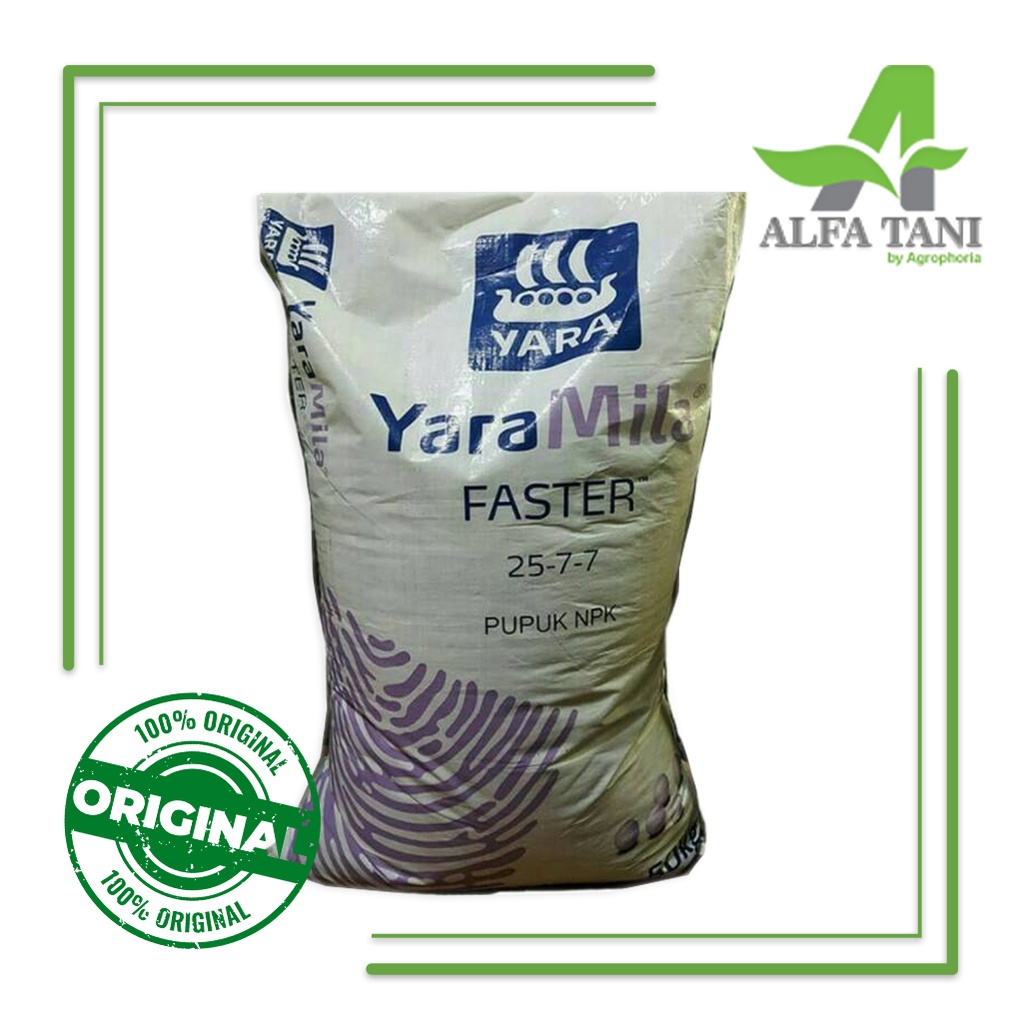 Pupuk NPK 25-70-7 Kemasan 50 kg / Yaramila Faster / Pupuk Ammonium Nitrat