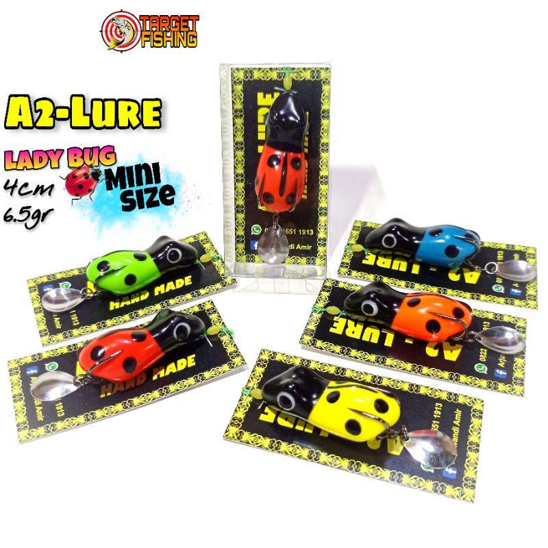 Soft Frog 4cm Lady Bug Mini A2 Lure - Umpan Casting Gabus / Haruan