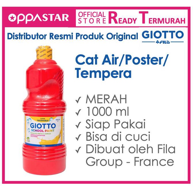 

Giotto School Paint 1000 ml Red Merah