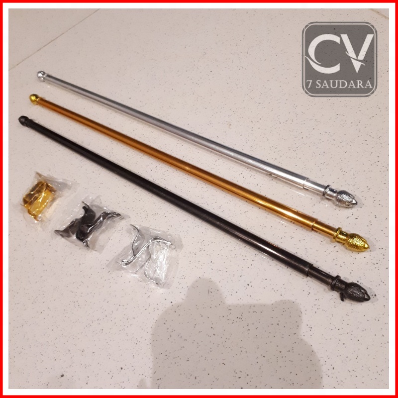 1 Batang Besi Stick Stik Gorden Kupu Kupu Ikat Pita Buat Vitrase Vitras Spiral Kupu Jendela Minimali