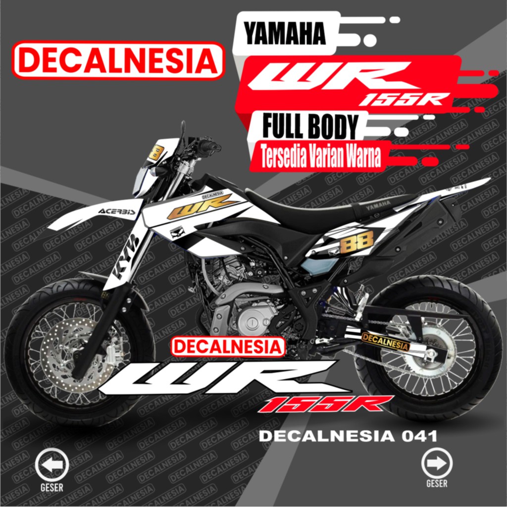 Decal WR155 Full Body Variasi Decal WR Supermoto Aksesoris Stiker Dekal Motor Yamaha WR 155 R