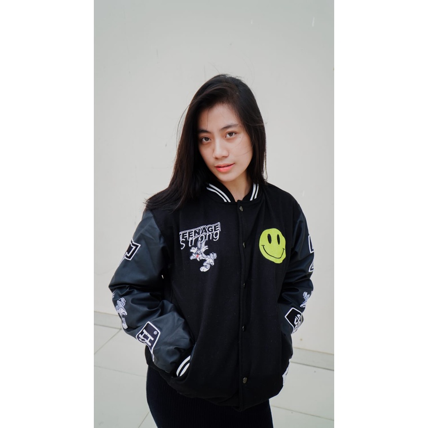 Tulanyo Varsity Jacket Fake Smile Rabbit