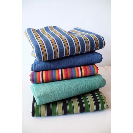 [ New Arrival ] Kain Tenun Lurik ATBM by Dibyo Lurik Motif Garis Salur Terlaris Bahan Benang Katun K